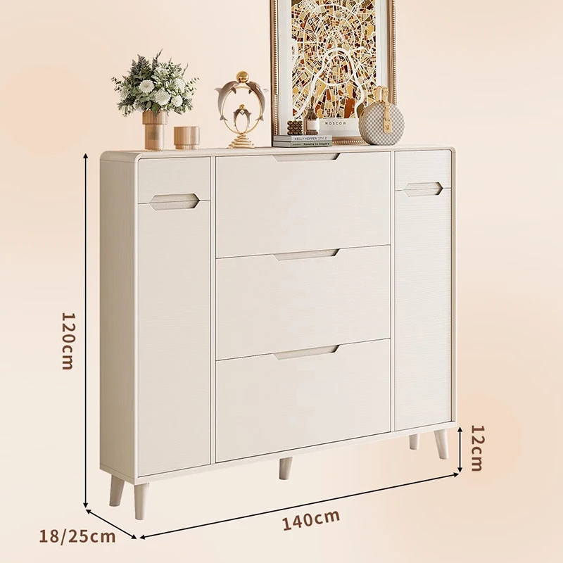 خزائن الأحذية الحديثة البسيطة الموفرة للمساحة، خزانة أنيقة ممتازة، أثاث غرفة المعيشة المنظم الفريد من نوعه من دي زاباتوس