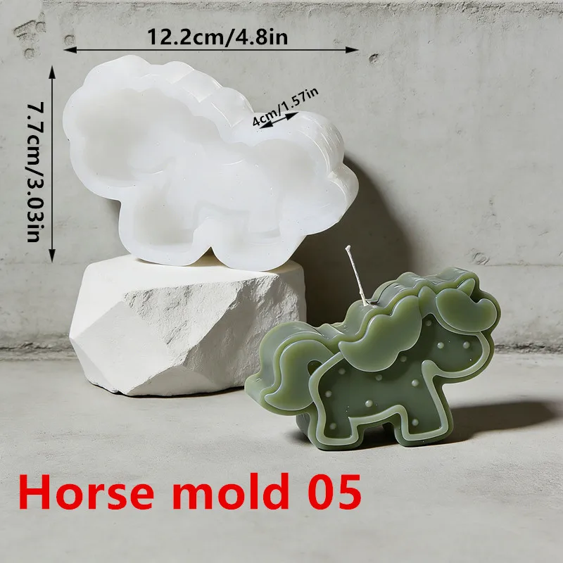Cute Animal Silicone Candle Mold - DIY Bird Dolphin Koala Flying Dog Horse Aroma Soap Plaster Tool for Creative Home Crafting view 6