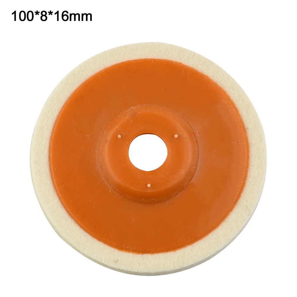 Roda De Polimento De Lã Almofadas De Lustro, Rebarbadora, Almofada De Polimento De Feltro, Vidro De Disco, Móveis, Ferramentas De Mármore, 100mm, 1Pc