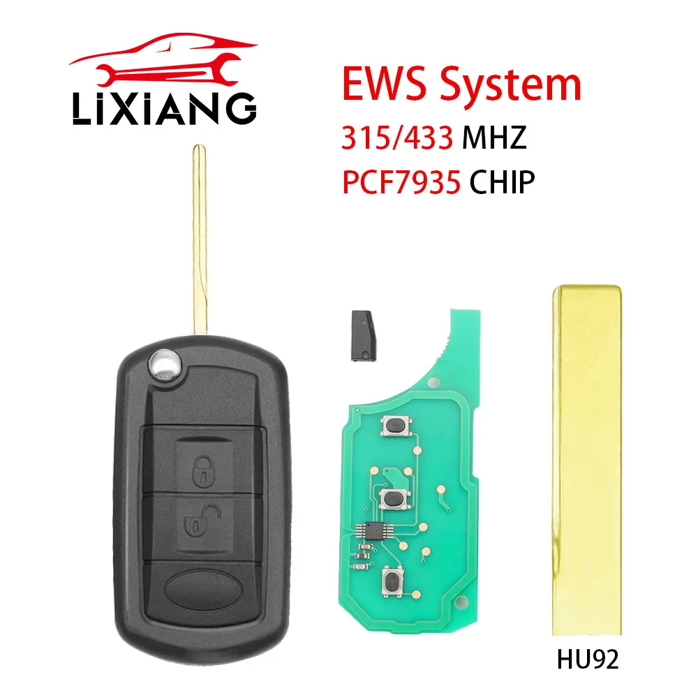 

LIXIANG EWS System Flip Remote Smart Car Key For Land Rover LR3 Discovery Sport Vogue 315/433MHz PCF7935 Chip HU92 Blade