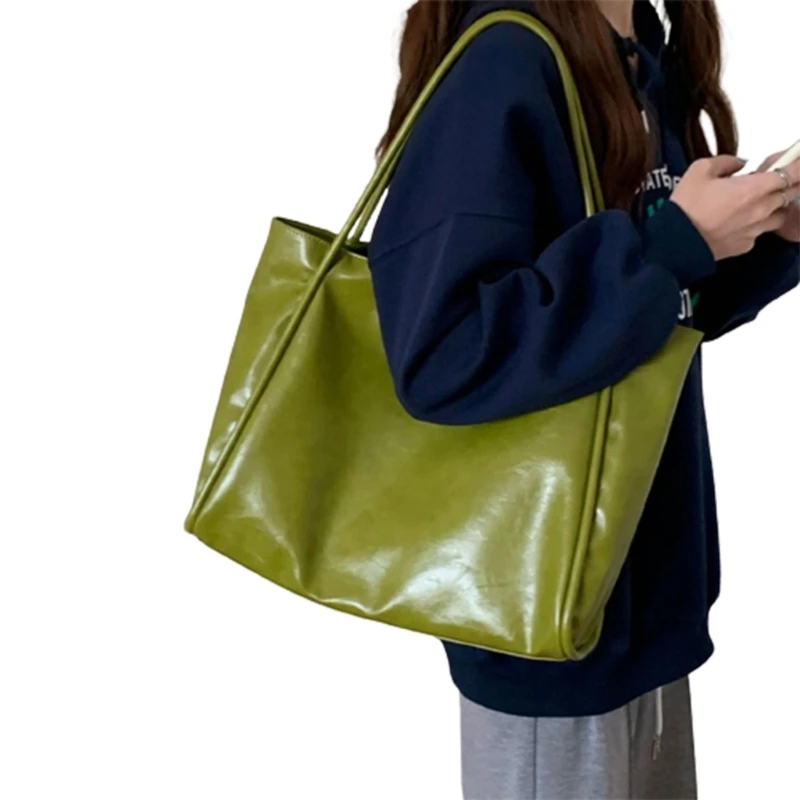 E74B Functionele PVC Sling Bag Moderne schoudertas Studententas Perfect voor dagelijks gebruik