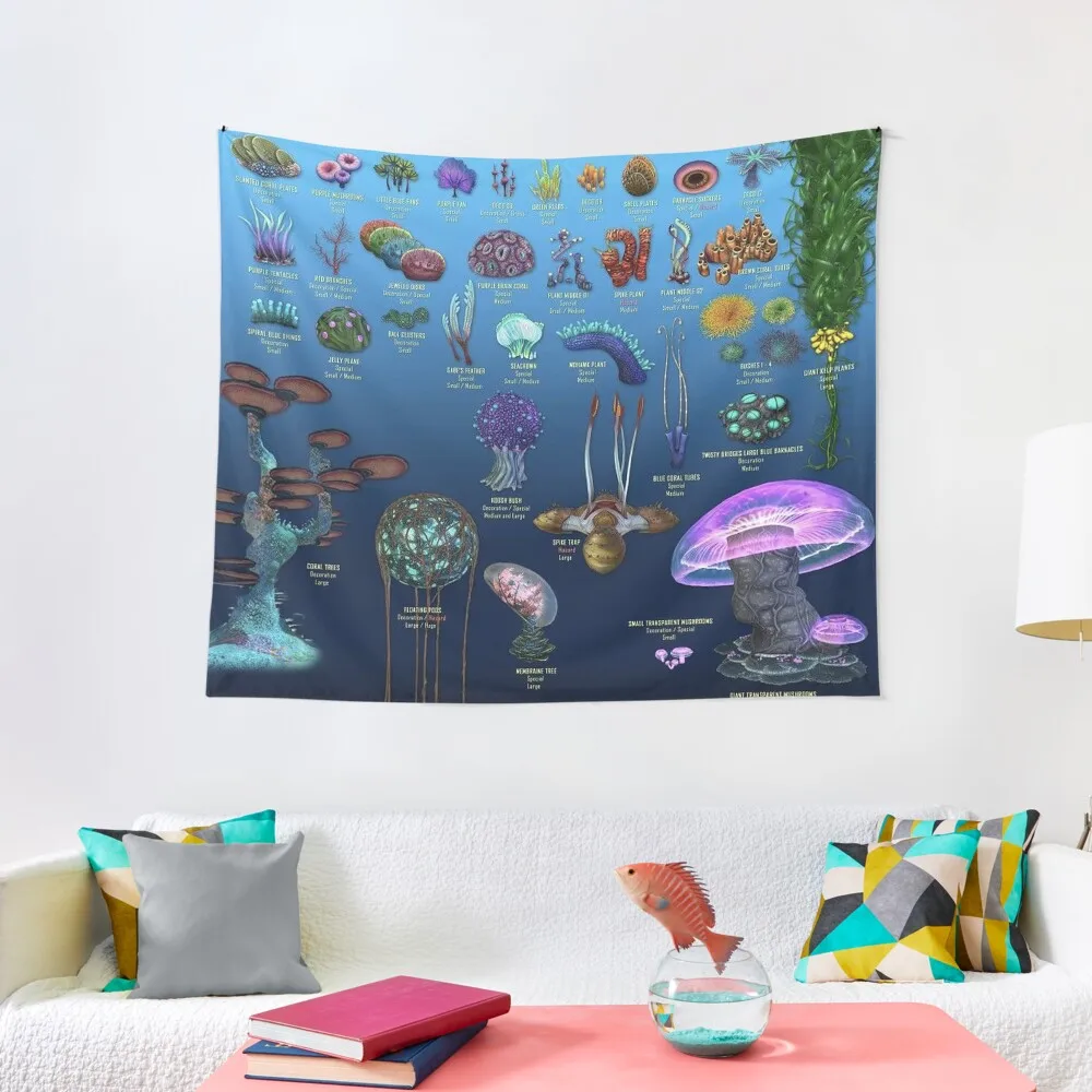 

SUBNAUTICA Plant Life Tapestry Bedrooms Decor Home Decorations Aesthetic Wall Decoration Decorations For Room Tapestry
