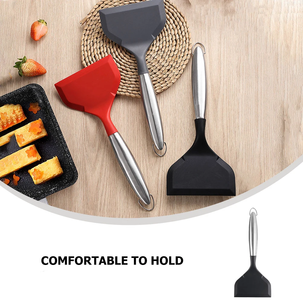 

Stainless Steel Spatula Silikon Spatel Silicone Spoon Spachtel Wok Black Zum Backen