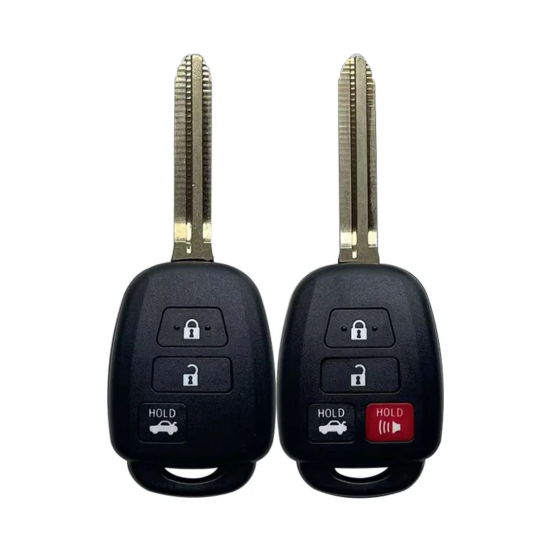 Fit For Toyota CAMRY Corolla Tundra Pruis RAV4 With TOY43 Blade 3/4 Buttons Remote Car Key Shell Case