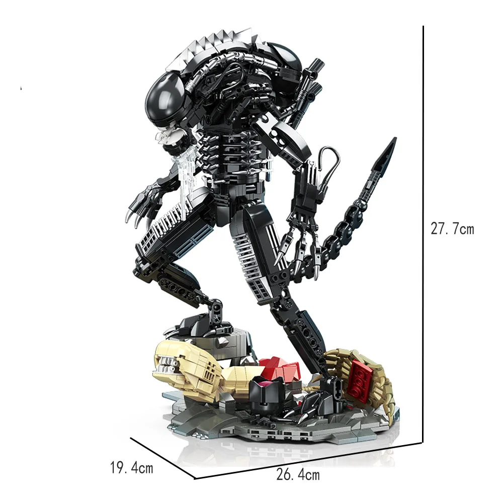 creative expert Battle robot Alien moc Building Block Xenomorph model toy Star Beast birthday New Year gifts Christmas 882pcs