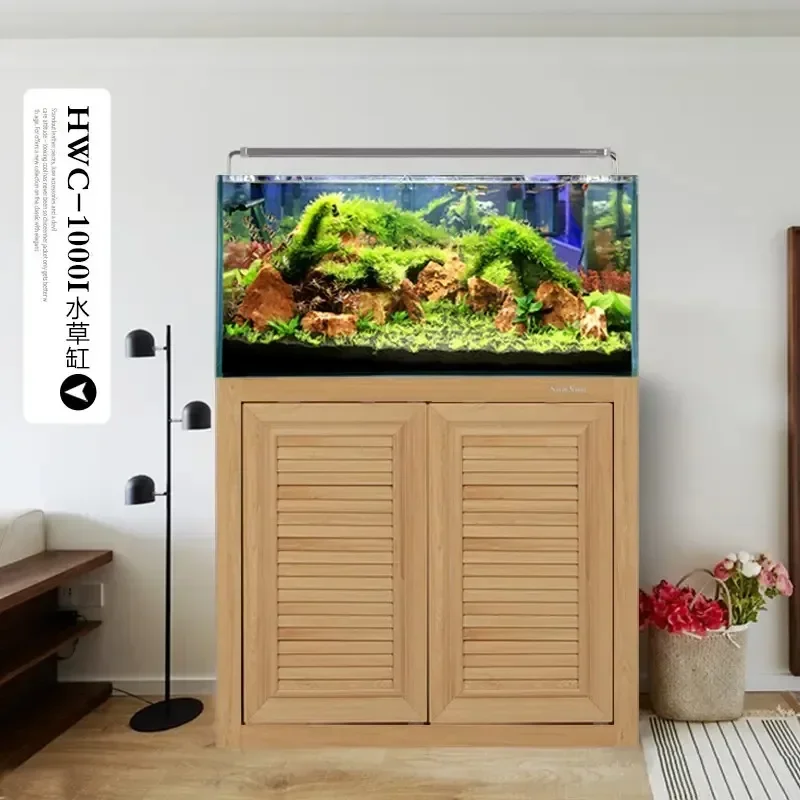 Nordic Creative Ultra Clear Glass Auto 3-in-1 Filter Oxygenation Large Floor-Standing Eco Aquariums Built-in Cabinet FYFT​