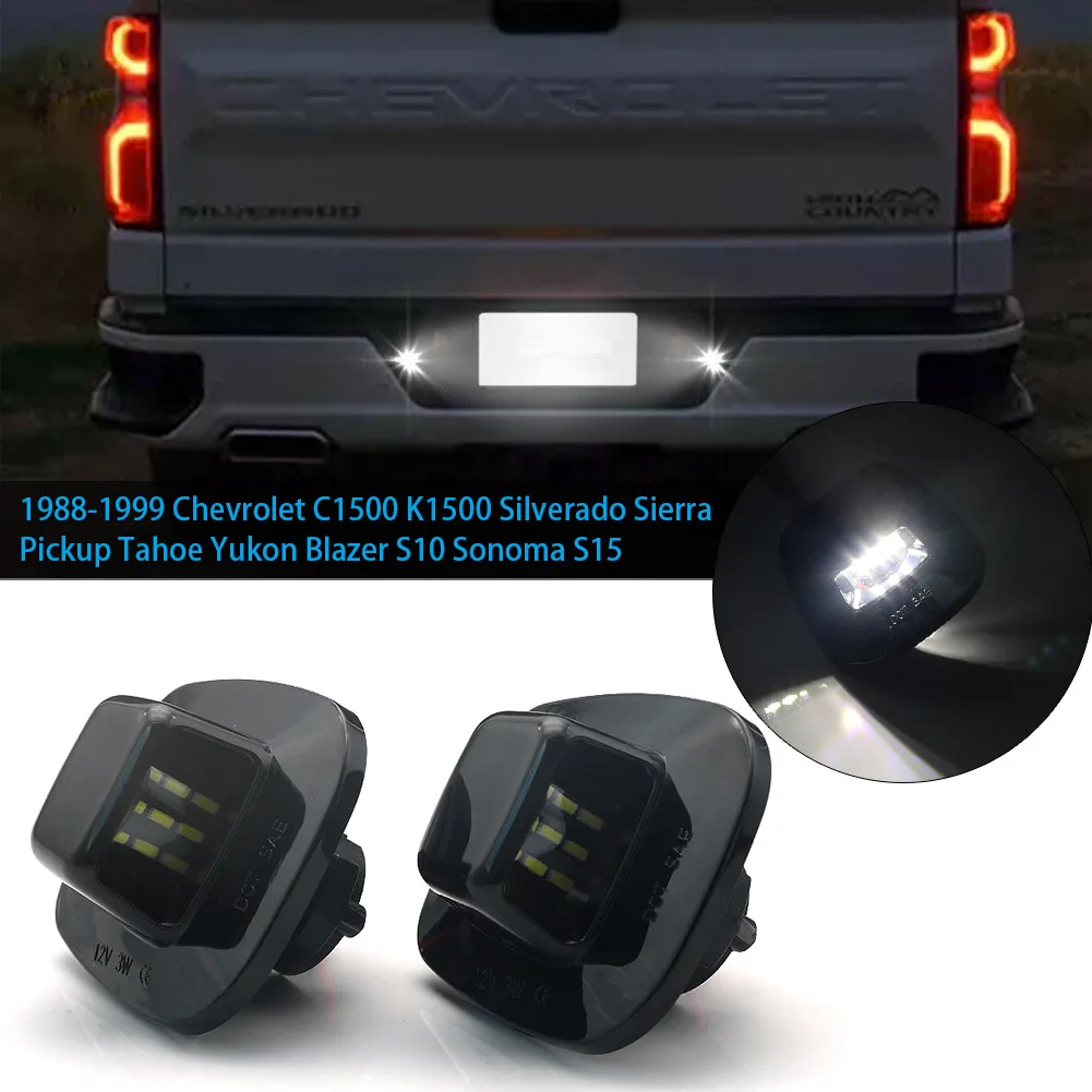 2pcs Car 12V 18LED License Plate Lights For 1988-2000 Chevy GMC C1500 C2500 C3500 K1500 K2500 K3500 Car Accessories