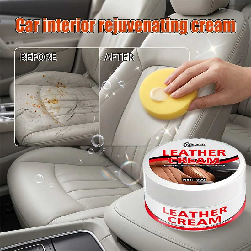 Leather Cleaner Interior - Multifunctionele reinigingspaste voor auto-interieurs, snelle verwijdering