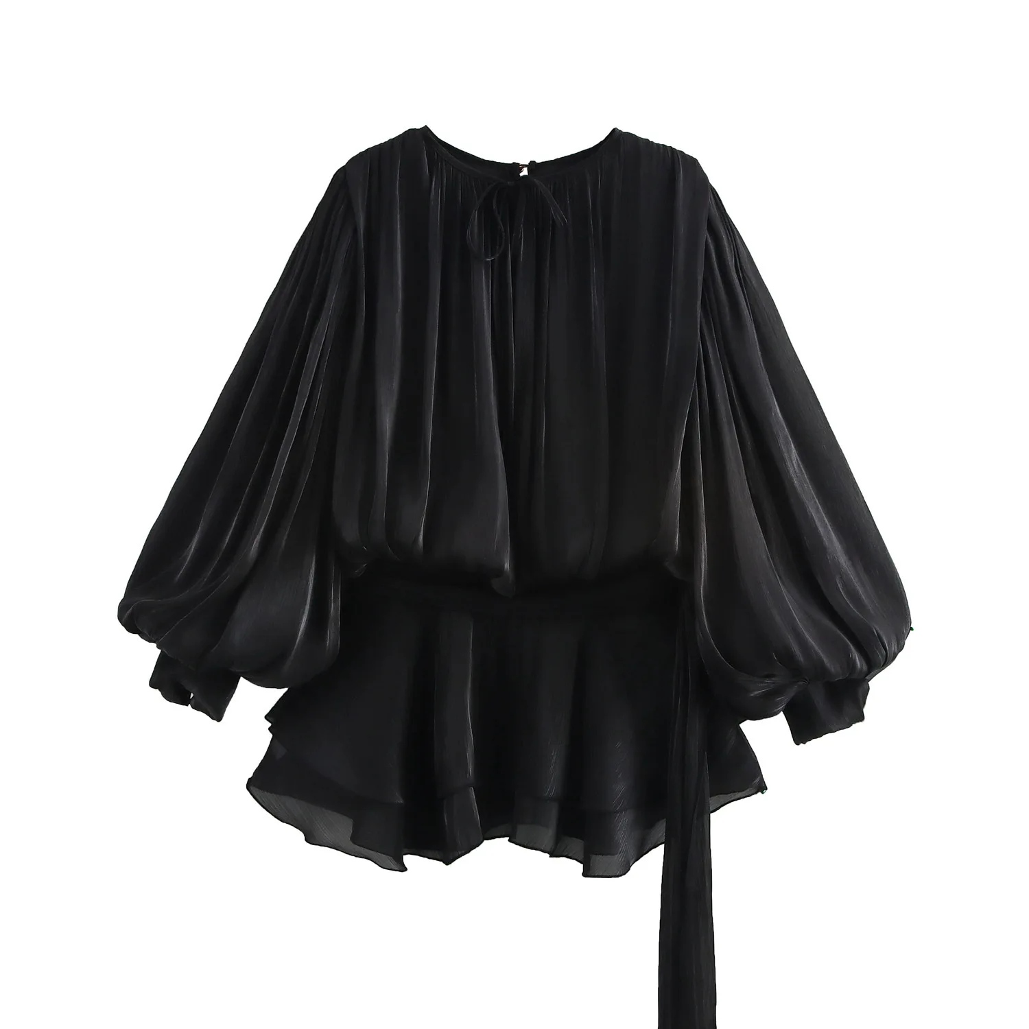 

2025 Summer Sweet Wind Lantern Sleeve Lace Ruffled Birthday Party Dress Skirt