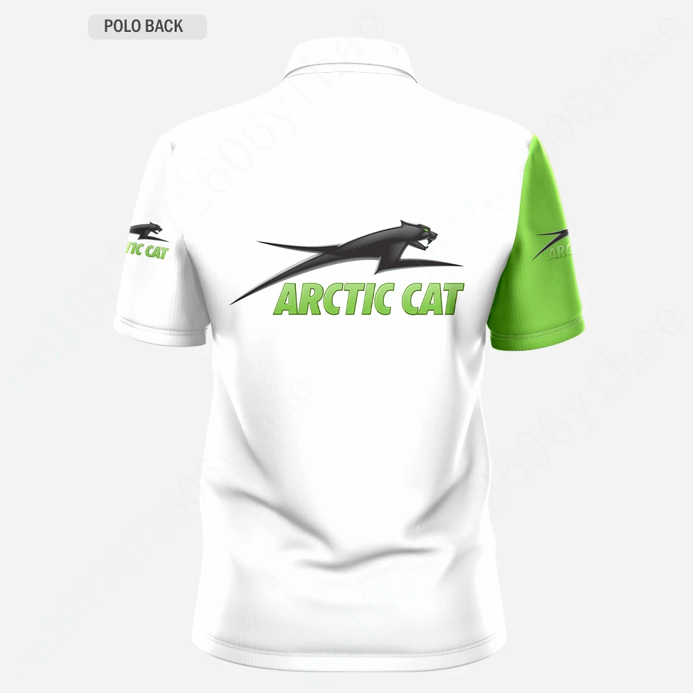 Arctic Cat kaus Polo Unisex pria, atasan kasual lengan pendek antilembap blus Harajuku untuk Golf