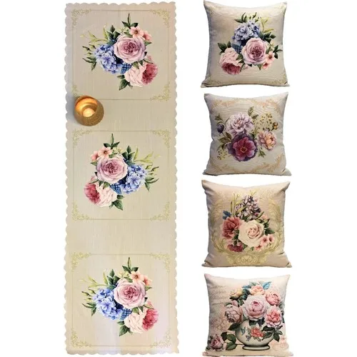 Alla Turca Runner + 4 Pillow decorate Set-At6757