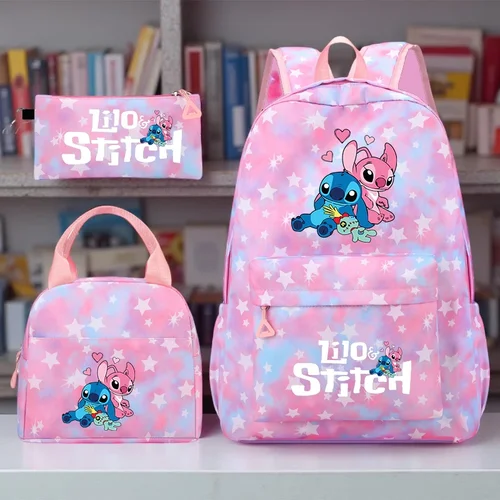 Imagen 2 del producto Conjunto de mochila Stitch, incluye bolso de mano y estuche para lápices, liviano, de gran capacidad para viajes diarios y de vuelta a la escuela, viajes