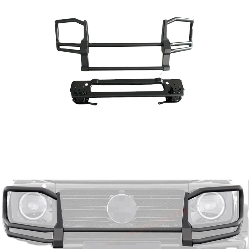

2019-2024 G Class W464 G63 BS Style Front Bumper Guard Matt Black Bull Bar For W464A Car Exterior Protect Bull Bar