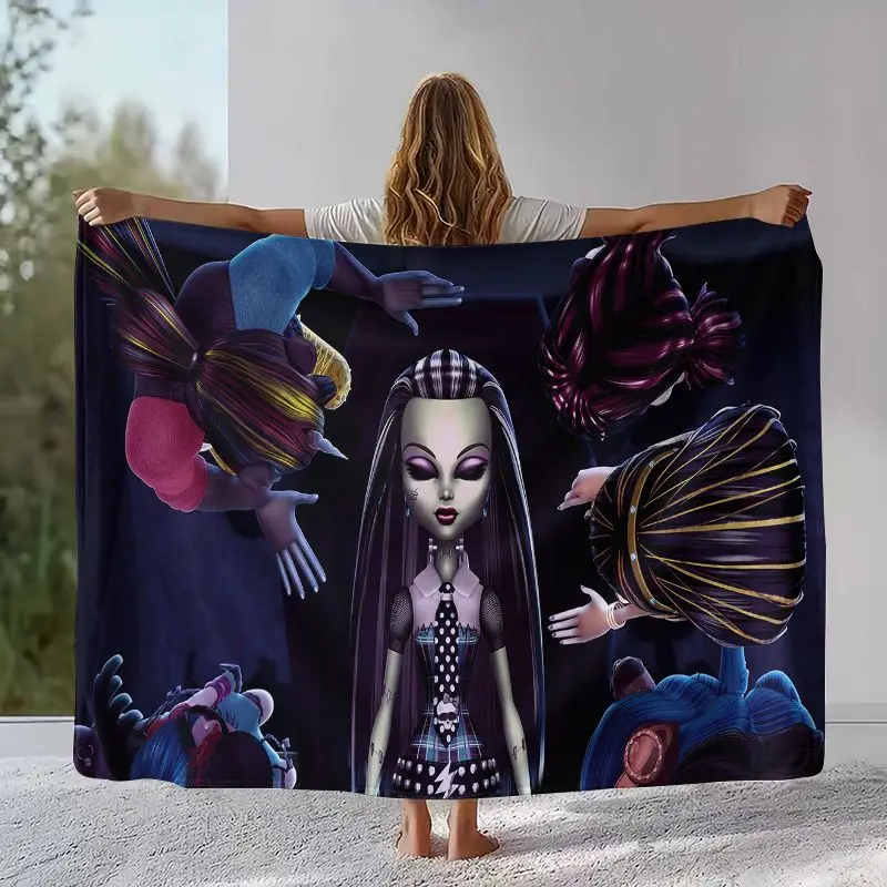 Draculaura Monster High Cartoon Doll Soft Flannel Throw Blanket,Cozy Blanket for Bed,Sofa,Living Room,Picnic,Camping,Home Decor