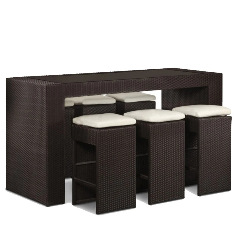 

Уличная мебель, терраса, комбинация стульев из ротанга, уличные столы и стулья, двор, балкон для отдыха, терраса, сад