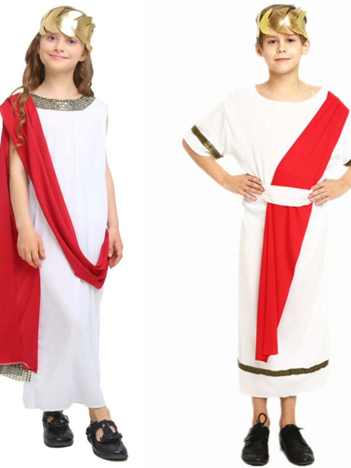 زي أداء إلهة رومانية للأطفال الصبيان، زي تنكري للهالوين بطابع روماني قديم، زي مسرحي عرقي للعروض #1