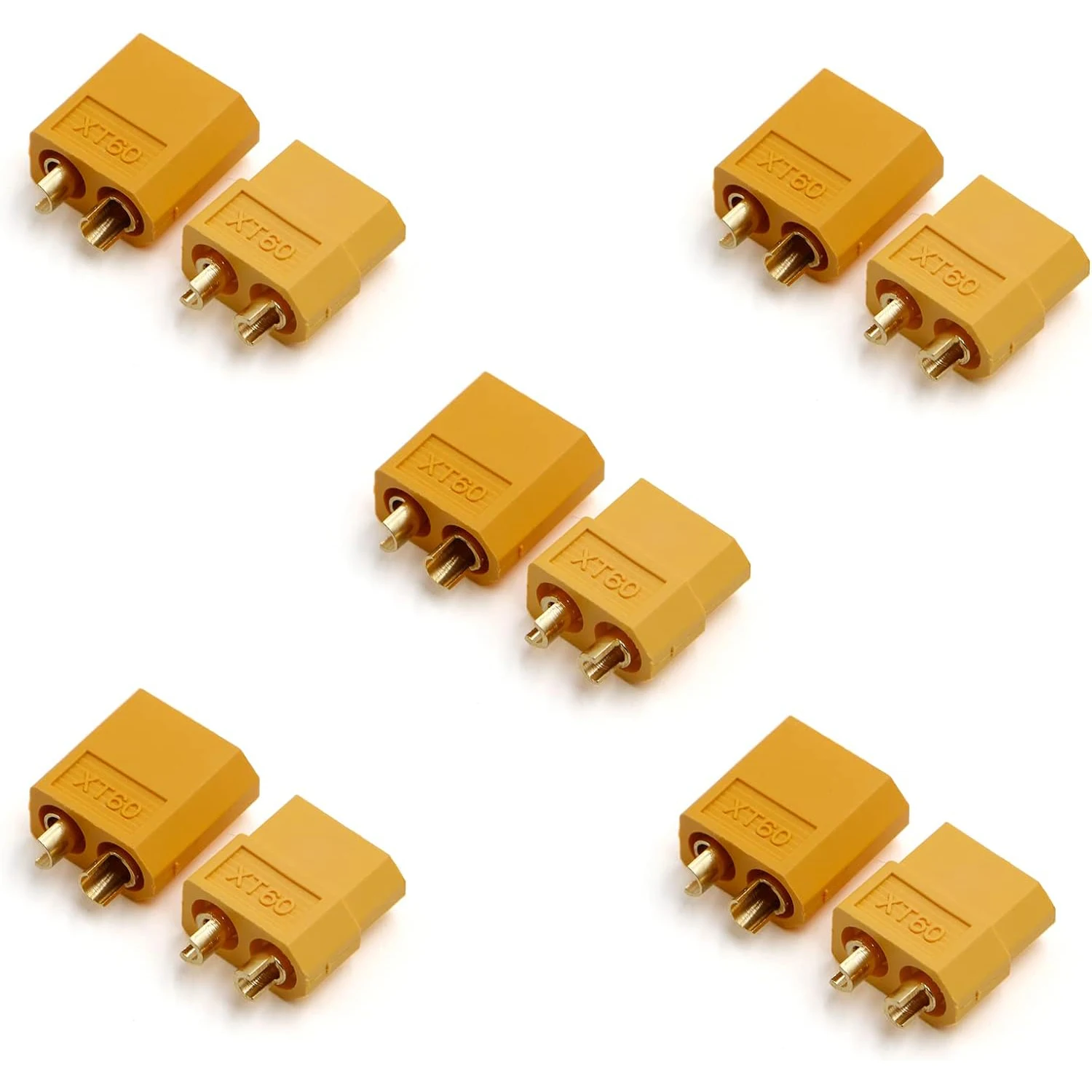 5 Pairs XT60 Connector XT60 Male Female Bullet Connectors Power Plugs for RC Lipo Battery Motor XT60 Drone Connectors