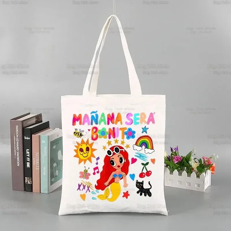 

Ladies Karol G Cosmetic Bag Ladies Handbag Canvas Shoulder Bags Large Capacity Eco Casual Shopping Bag Cosmetic Storage Ba