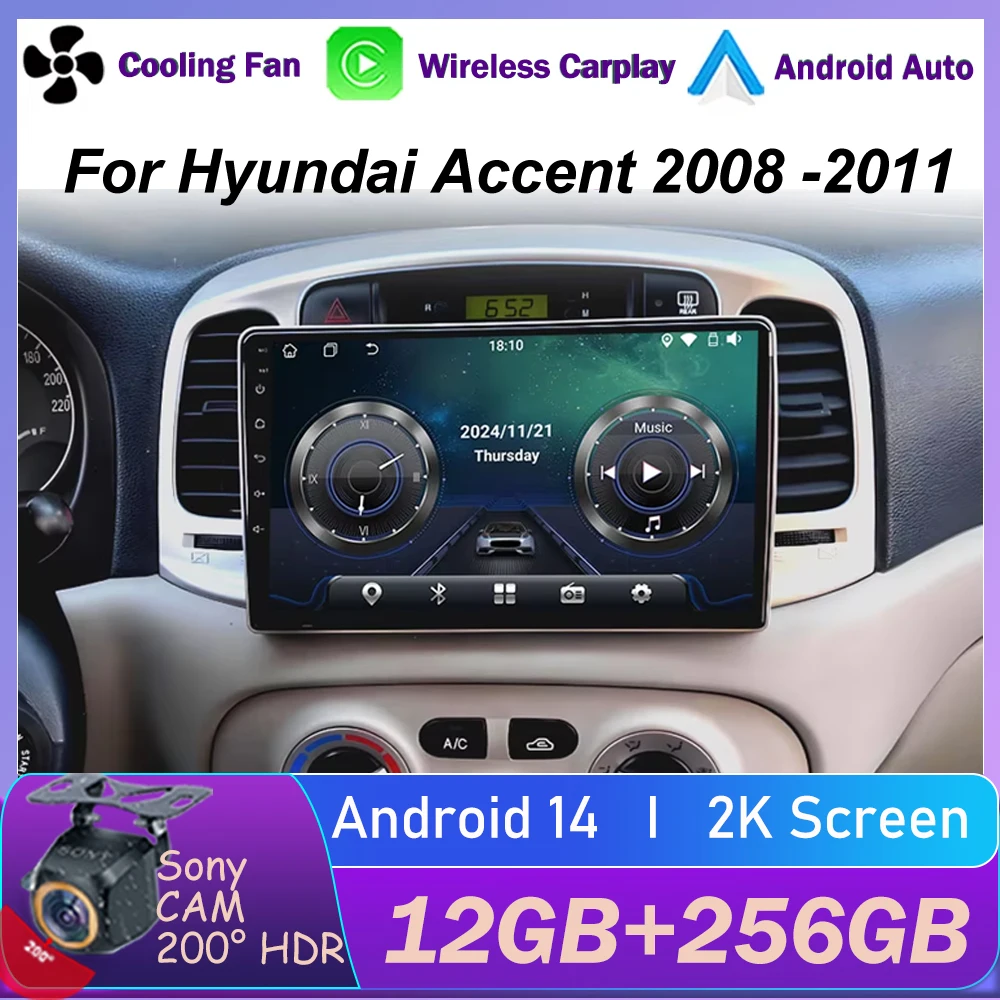 

Touch Screen For Hyundai Accent 3 2006 - 2011 Car Radio Multimedia Video Player Navigation GPS 8 Core Android BT No 2din DVD