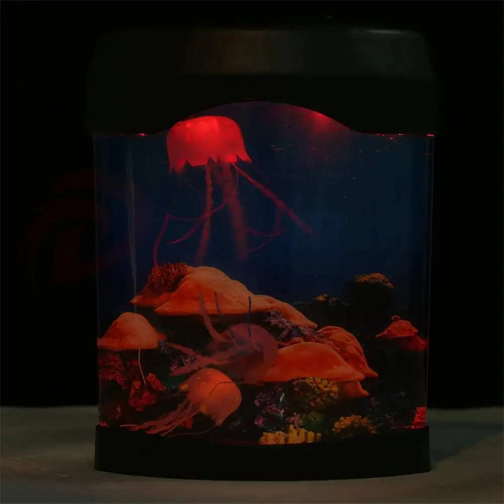 Led Jellyfish Lava Lamp Colorful Usb Rechargeable Night Light Room Decor Decoration Bedroom Toys For Children Personalized Gift