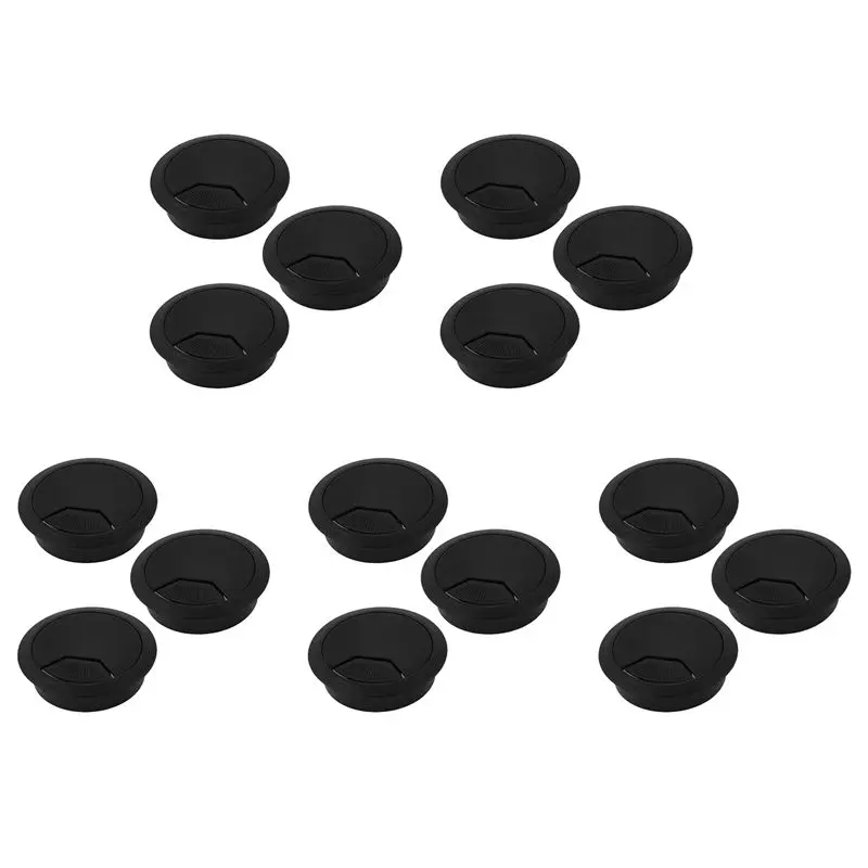 YLS-60Mm Computer Desk Table Grommet Cable Port Wire Hole Cover 15 Pcs