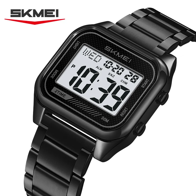 

SKMEI EL Light цифровые электронные часы для мужчин и женщин модные повседневные 3 бара водонепроницаемые хронограф будильник наручные часы Reloj Hombre