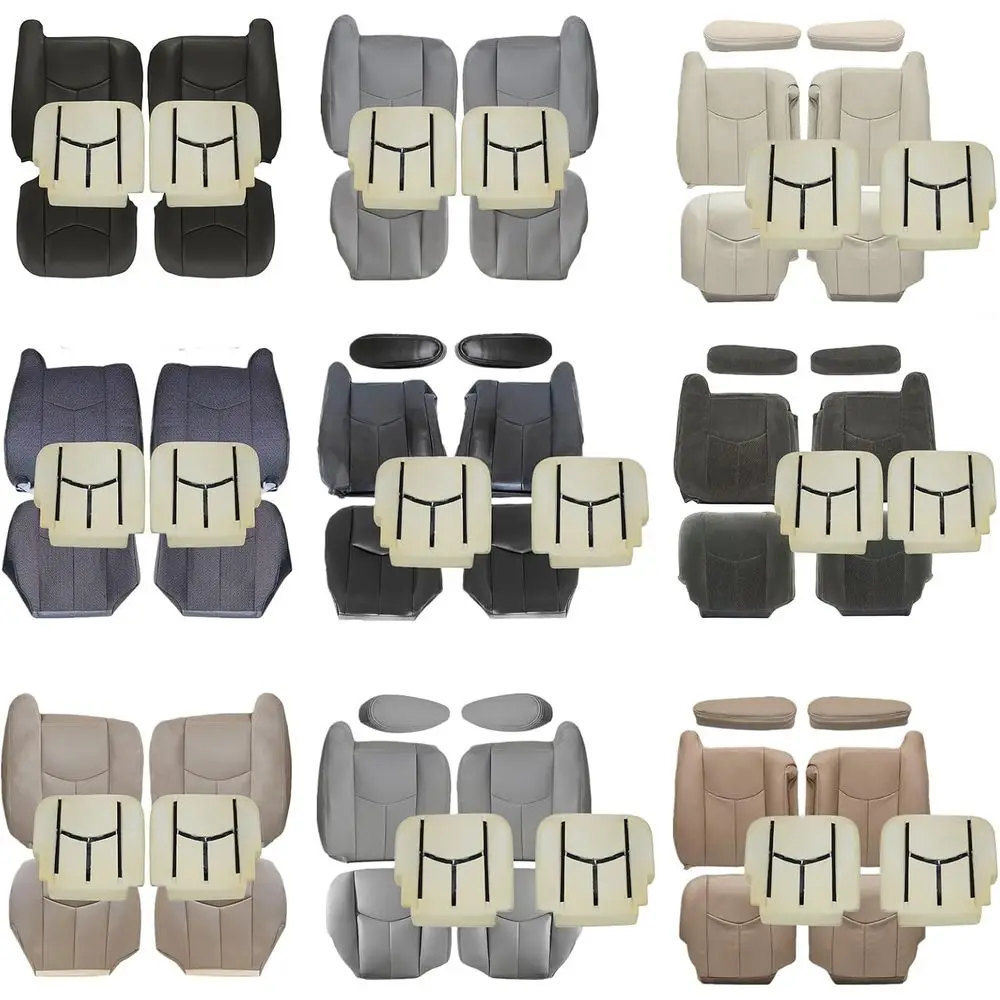 

Color Replacement Front Seat Covers Fit for Chevy Silverado Tahoe Suburban Avalanche GMC Sierra Yukon 2003 2004 2005 2006 Front