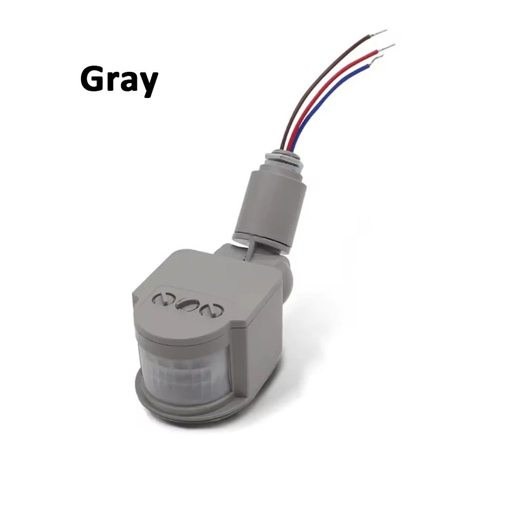 LED-Bewegungsmelder, 220 V, 110 V, 12 V, automatischer Infrarot-PIR-Bewegungsmelder, Wandmontage, Timer, für den Außenbereich, 12 Volt, Sensor-Lichtschalter