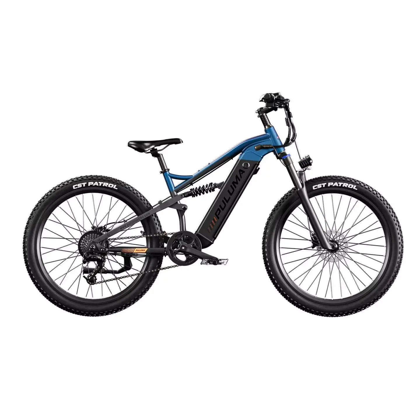PULUMA PH001 Elektro-Mountainbike 250W 27,5 Zoll Vollfederung E-Bike 48V 20Ah Akku 150KM Reichweite MTB Fahrrad Offroad Elektrofahrrad Hydraulische Scheibenbremse 9-Gang-Schaltung Aluminiumrahmen