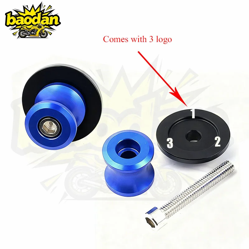 Logo Fit For GSR 750 600 400 GSR400 GSR600 GSR750 Swingarm Spools Sliders Stand Screws CNC M8 Motorcycle Accessories