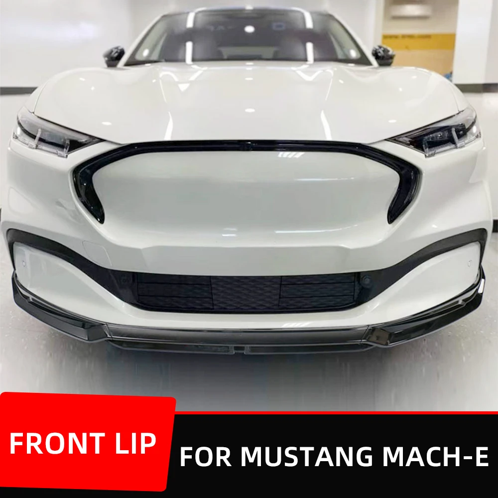 For Ford Mustang Mach E Front Bumper Lip Chin Spoiler Splitter Diffuser Bodykit Protection Guard Deflector Exterior Accessories