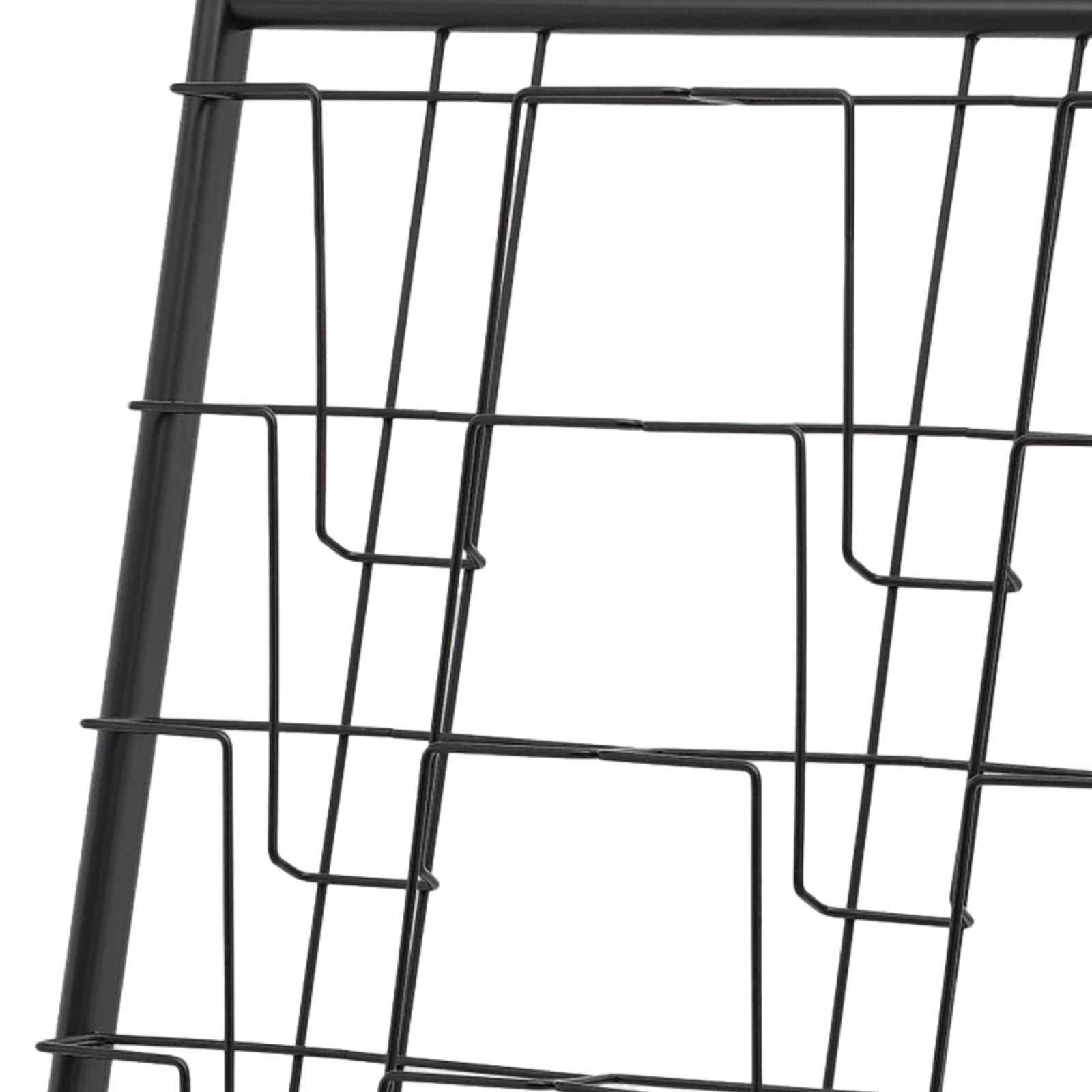 10 Tiers 20 Display Pockets Magazine Rack Foldable Angle 30° for A4 Paper Size 100kg Max. Load-bearing Capacity