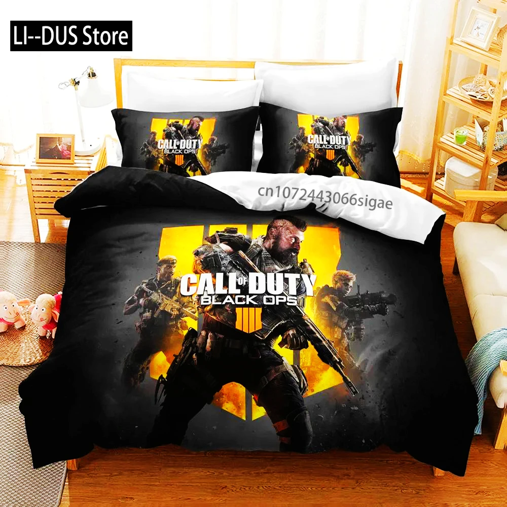 

2024 Call Of Duty Warzone Bedding Set Single Twin Full Queen King Size Duvet Cover For Kids Bedroom 3D Print Bedding Bag