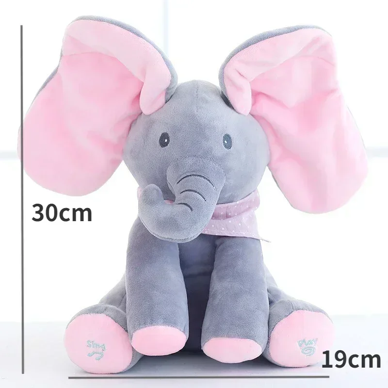 Newest Hide-and-seek Elephant Plush Toy Baby Hide-and-seek Game Toy Singing Interactive Musical Toys Gifts