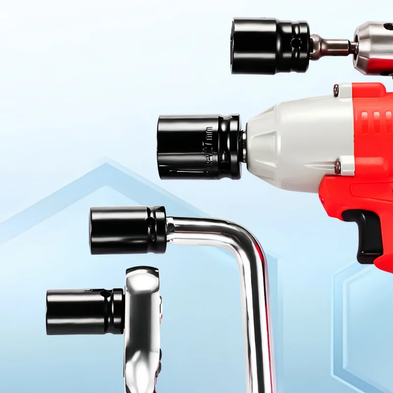 ชุดประแจไฟฟ้าครบชุดพร้อมหัวบล็อกขยาย (8-24 มม.) และเครื่องมือลม