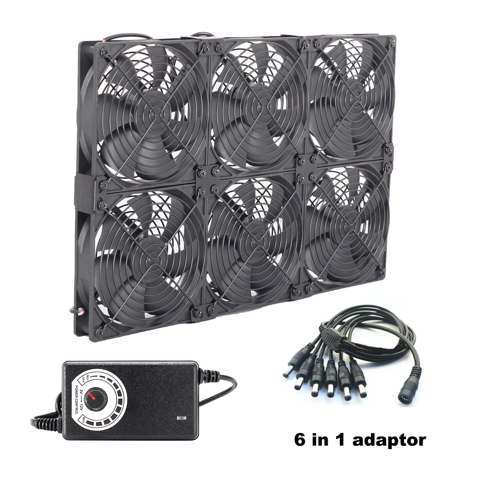 Imagem -05 - Velocidade Grande Volume de ar 110v 220v Btc Ltc Gpu Equipamento de Mineração Máquina Workstation Gabinete 120 mm Case Sistema Refrigeração Ventilador 12cm de Alta