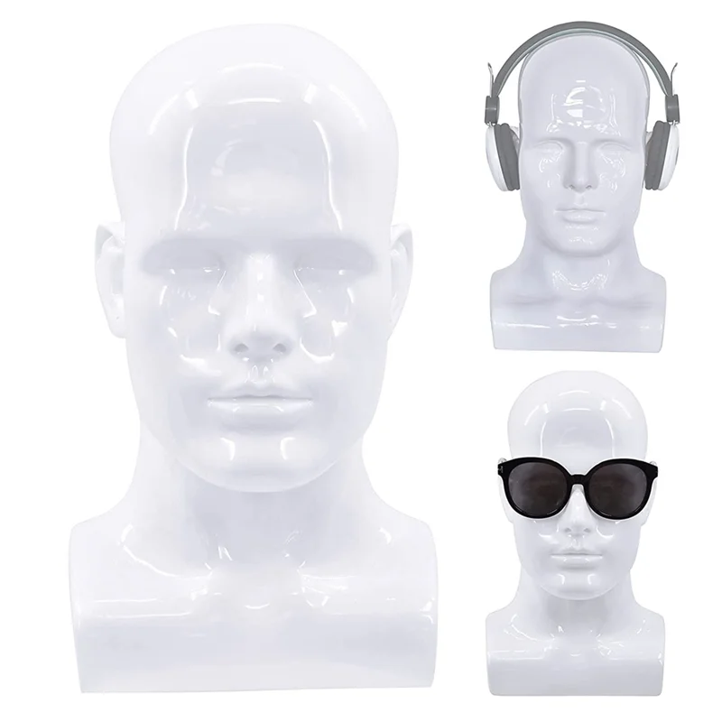 

ABUU-Male Mannequin Head Professional Manikin Head For Display Wigs Hats Headphone Mask