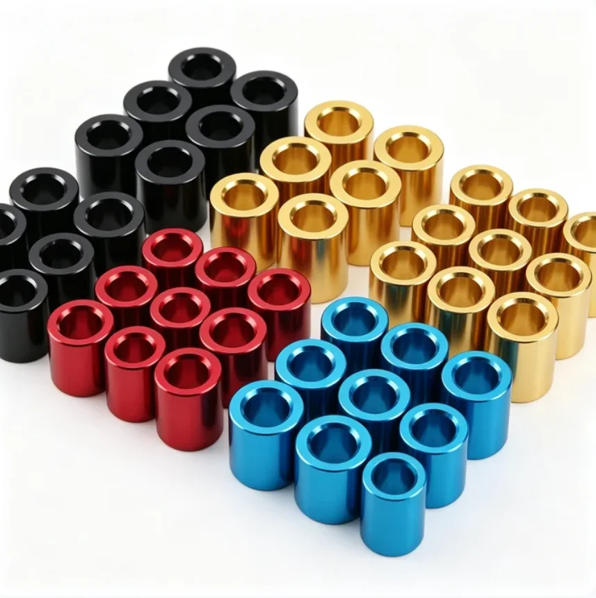 100pcs M3 Aluminum Bushing Washer Gasket Unthreaded Round Hollow Standoff Spacer Sleeve Anodizing Color OD:6mm Length:2-20mm