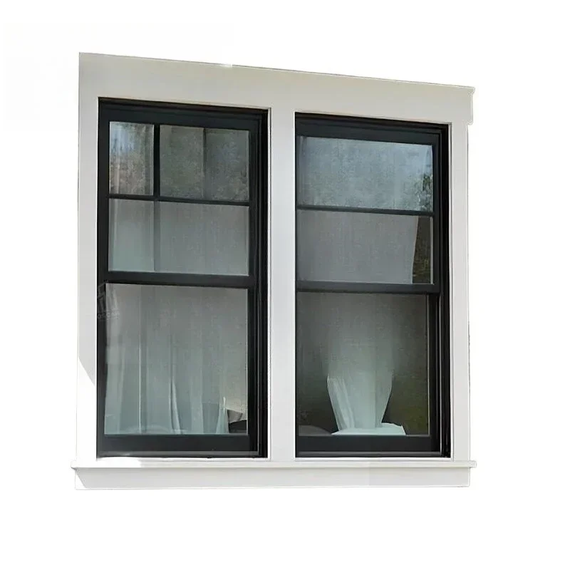 Modern Standard Design Aluminum Alloy Single-Layer Glass Sliding Windows Vertical for Exterior Home Office Building Lift Window