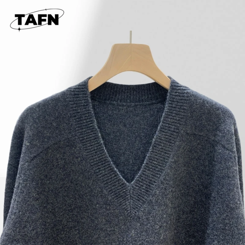 Pullover aus 100 % Premium-Wolle für Damen, bequem und warm für Herbst und Winter, stilvoll und bequem für den Winter AK1135