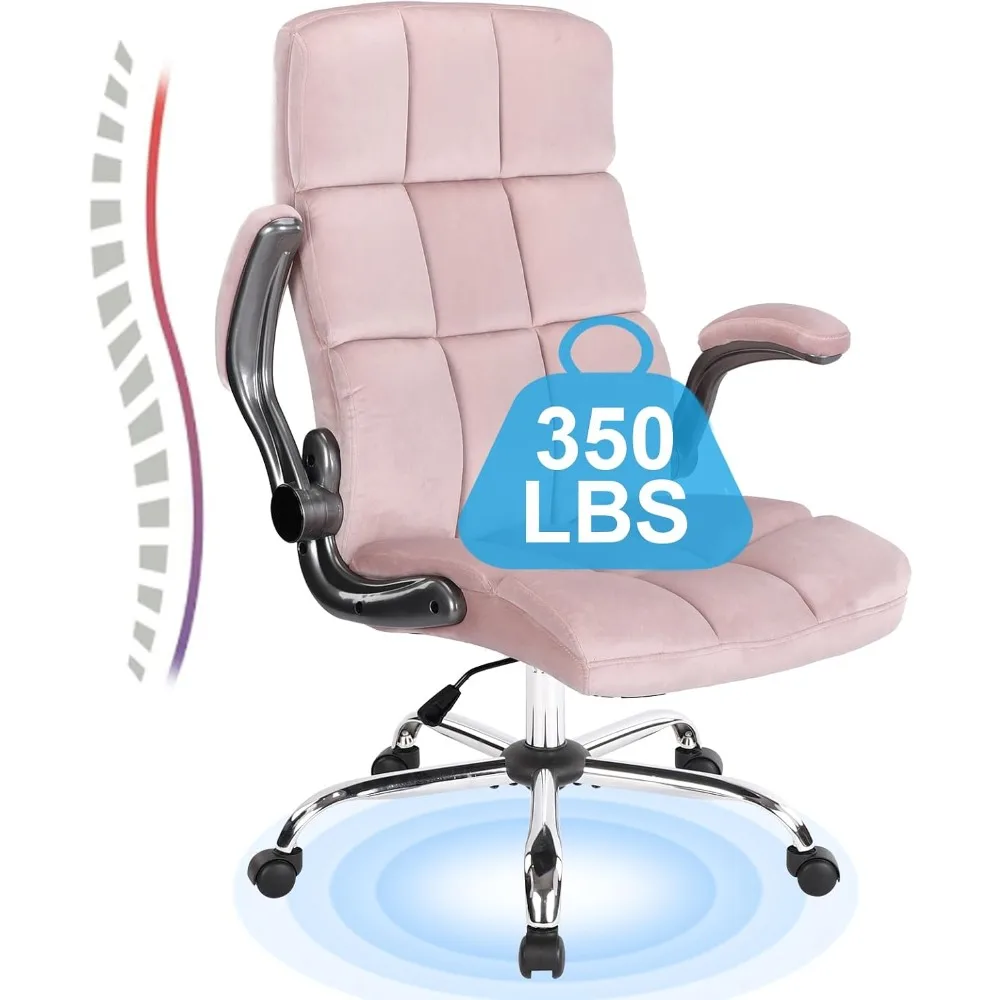 

Pink Office Chair Home Office Chair Ergonomic Executive Chair Frabic Computer Desk Chair, High Back Adjustable Tilt Angle and F