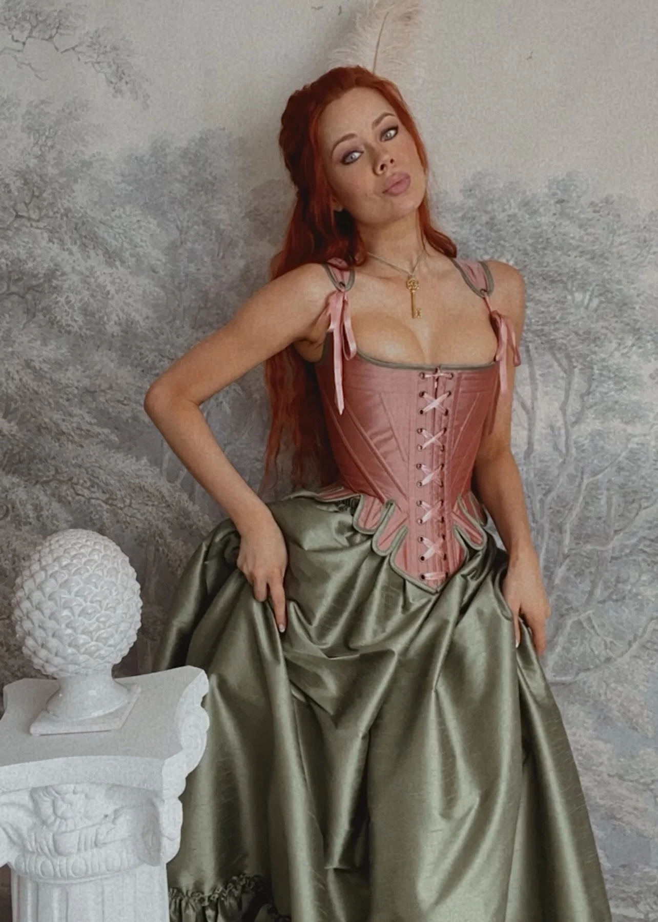 custom Vintage Contrasting Taffeta Corset Prom Dress Set Renaissance A-line Evening Party Dress for Women 2024 Vestidos De
