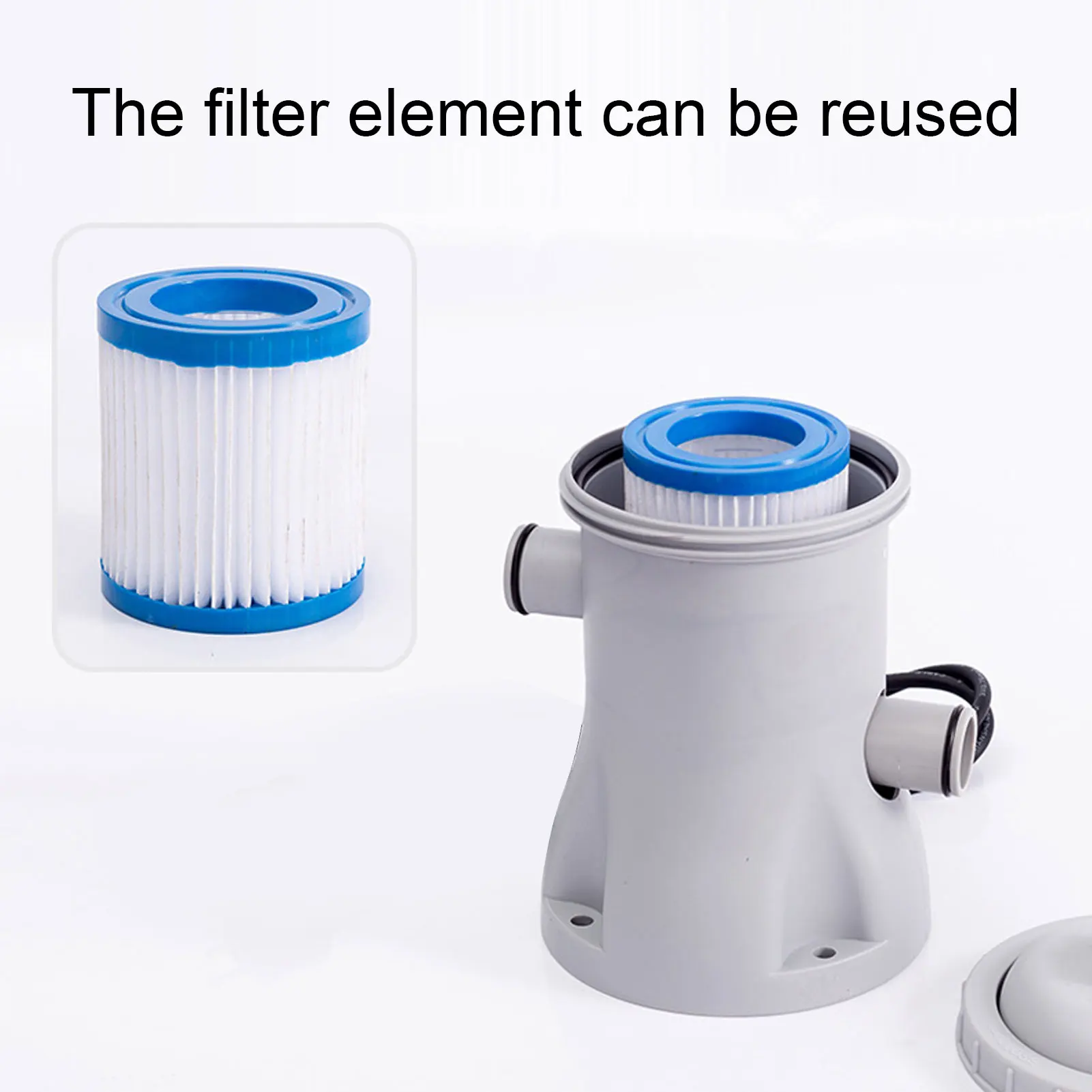 ชุดปั๊มกรองสระว่ายน้ำแบบเป่าลม ประหยัดพลังงาน สำหรับสระว่ายน้ำขนาด 330 แกลลอน พร้อมไส้กรองแบบใส ปั๊มกรองไฟฟ้า ABS สำหรับใช้ในครัวเรือน