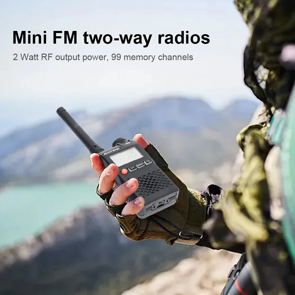 Radio bidireccional UV-3R, Walkie Talkie de bolsillo, frecuencia inalámbrica de 136-174MHz y 400-470MHz, Radio CB bidireccional