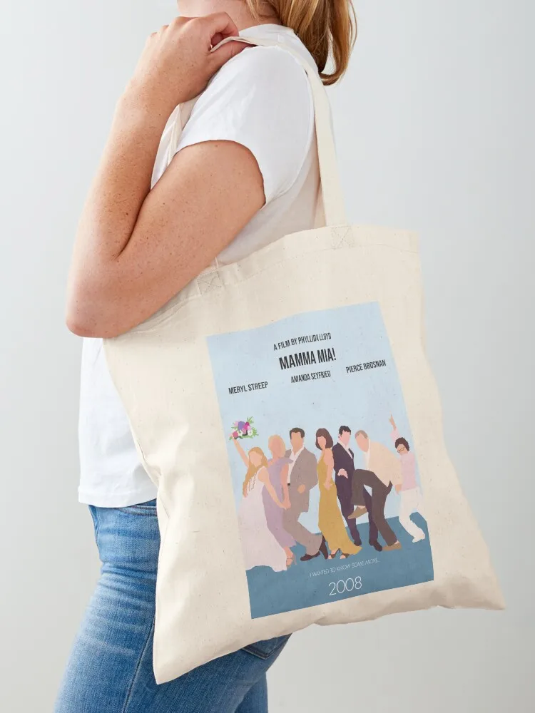 Mamma Mia! Minimalist Movie Poster Tote Bag shopper bags for women bags for women custom canvas bag Canvas Tote Bag