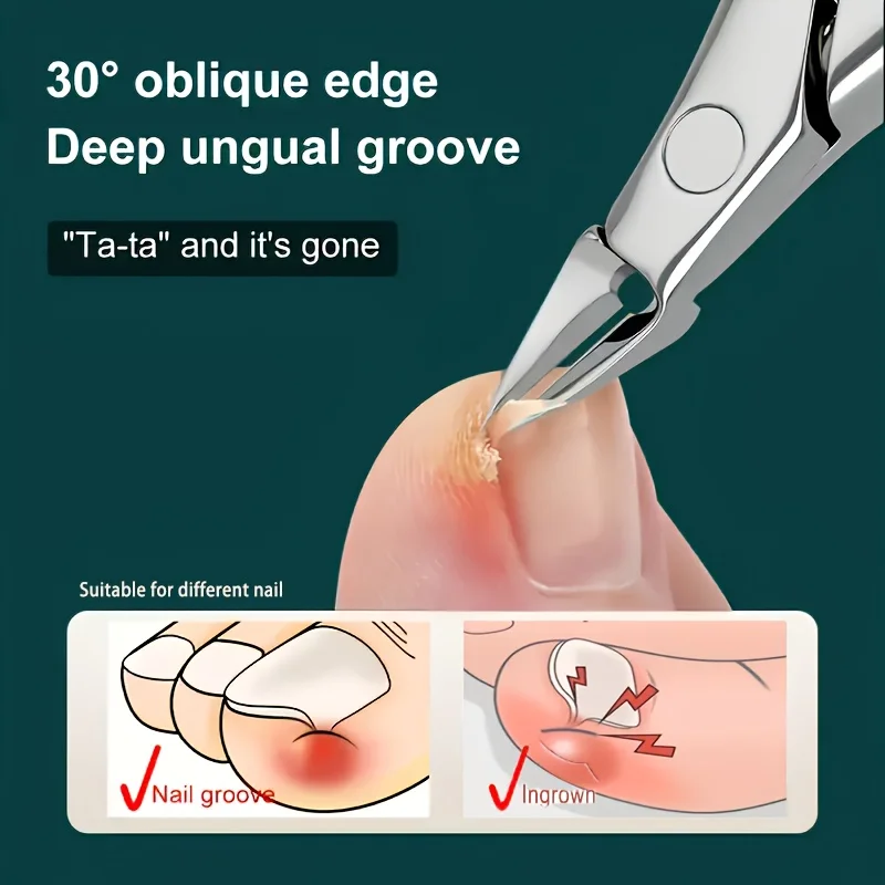 الفولاذ المقاوم للصدأ مسمار المقص المهنية متعددة الوظائف توفير العمالة مسمار كليبرز الدقة تلميح مقص لأظافر القدم نام