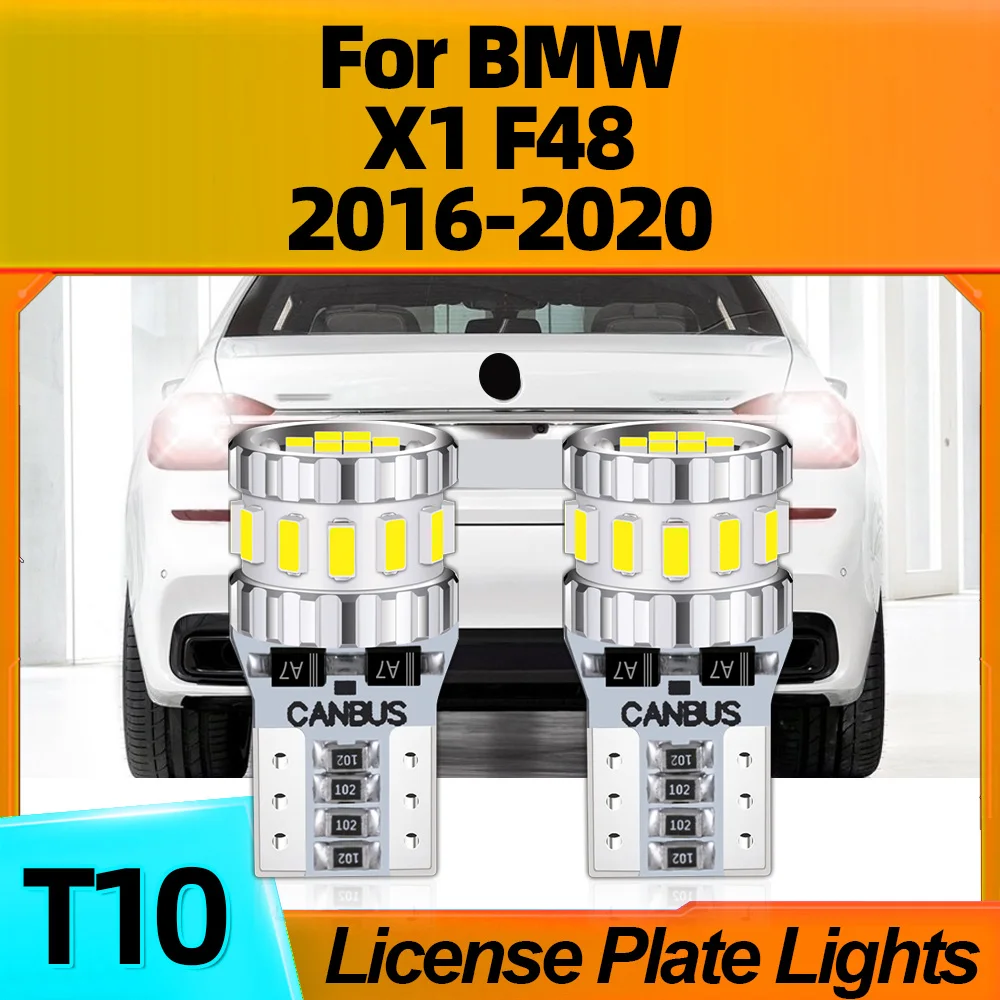 

2Pcs T10 W5W Car LED License Plate Light 800LM Canbus No Error CSP Chips Auto Bulbs For BMW X1 F48 2016 2017 2018 2019 2020