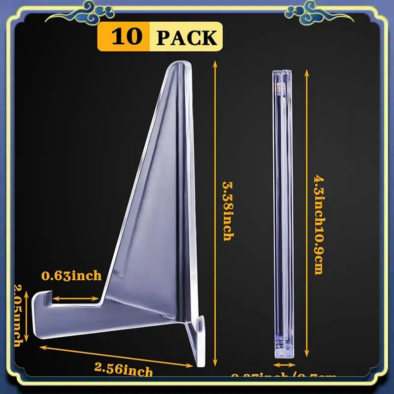 

Portable 30Pcs 35PT-360PT Card Sleeves Display Holder Acrylic Stands Small Rack For Baseball Football Sports Card Trading&Displa