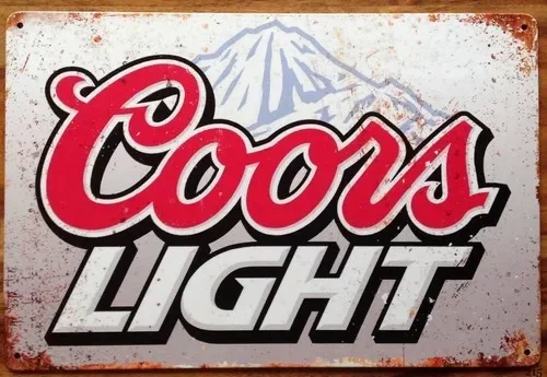 Coors Light Beer Metal Sign Man Cave Bar Beverage Pub Plaque Party Vintage Gift