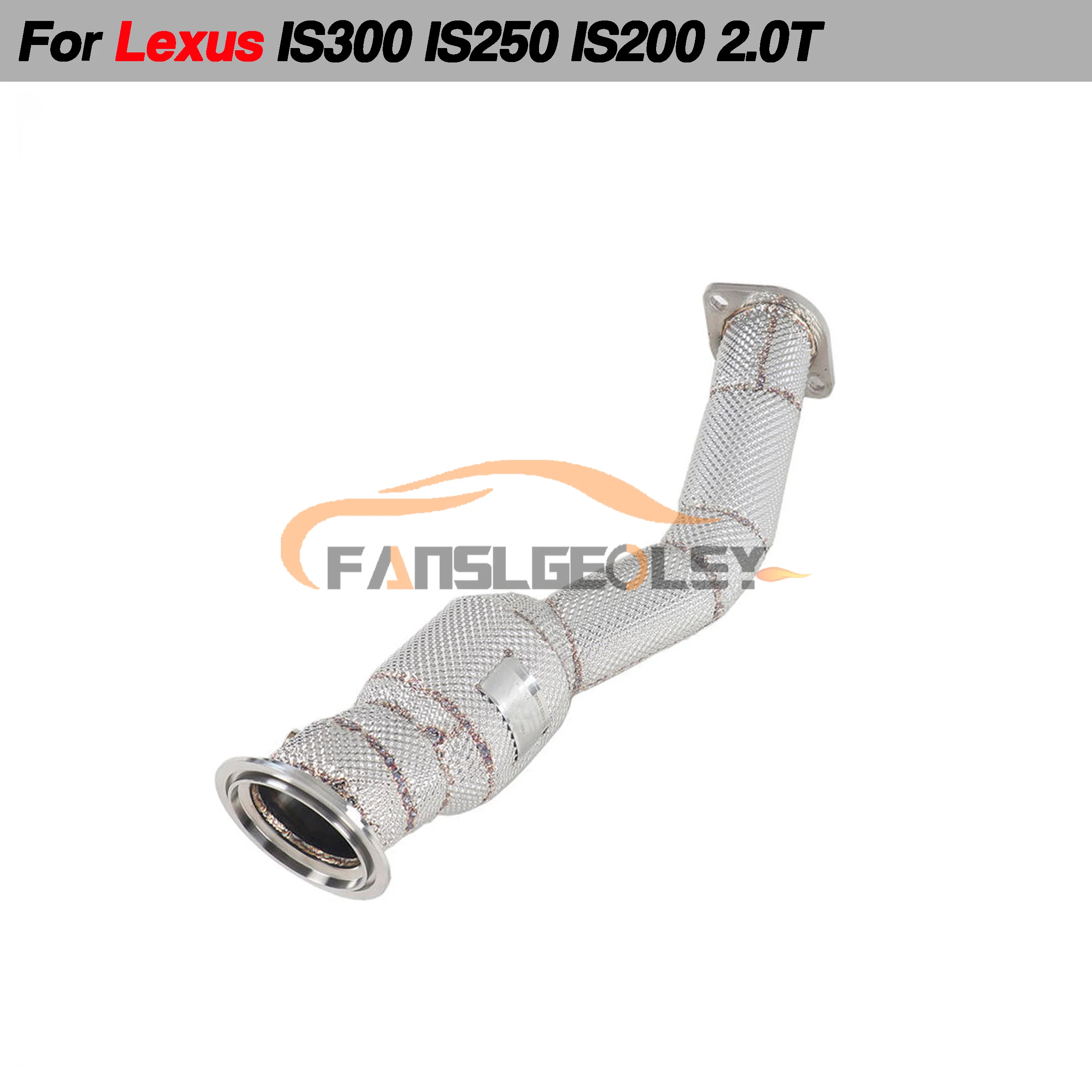 

For Lexus IS300 IS250 IS200 2.0T Stainless Performance Downpipe Exhaust System With Heat shield and catalytic converter Headers